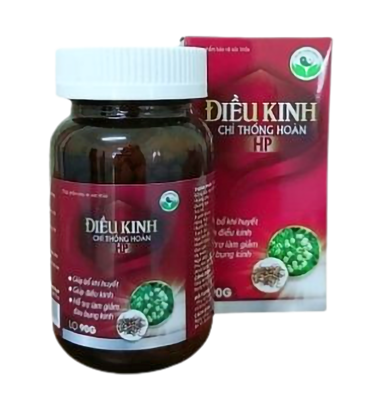 Điều kinh chỉ thống hoàn HP Hỗ trợ bổ huyết, điều hòa kinh nguyệt, giúp giảm đau bụng kinh lọ 90g Đông y Hòa Phương HP4A