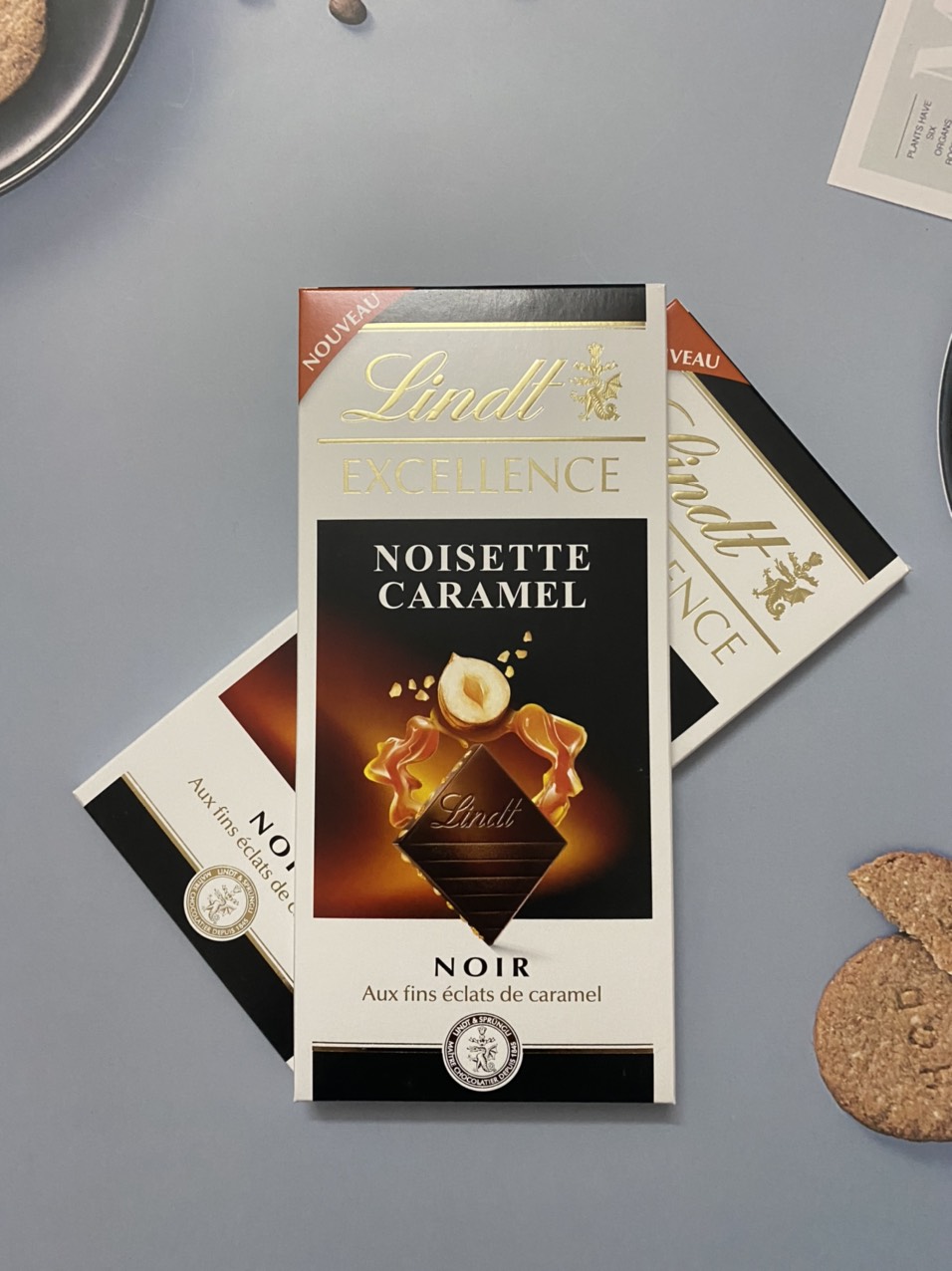 Socola đen Lindt EXCELLENCE nhân hạt phỉ caramel 100g (Chocolate noisette caramel)