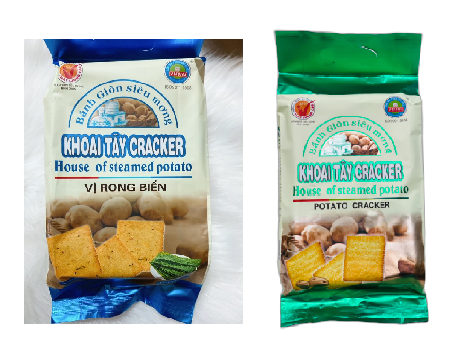 Bánh Khoai Tây Jessica (Tự Nhiên Và Rong Biển) Siêu Giòn Mỏng Cracker Potato (Gói 238g)