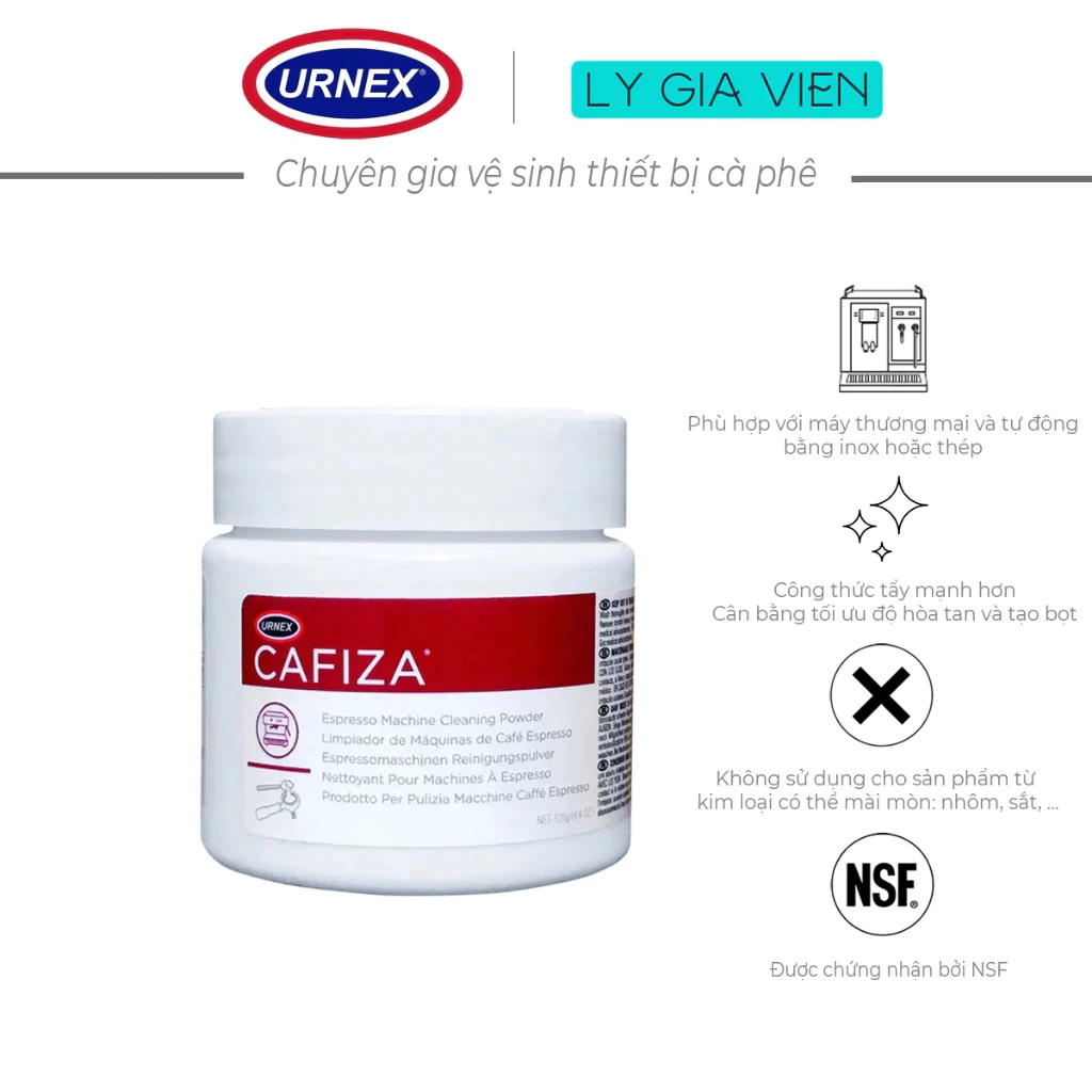 Viên Nén Và Bột Vệ Sinh Máy Pha Cà Phê Urnex Cafiza