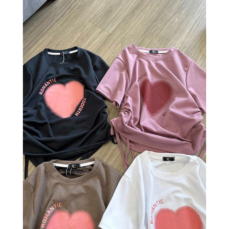 Áo croptop rút dây chất thun gân
