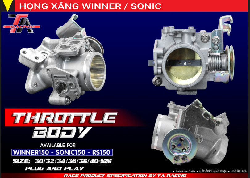 HỌNG XĂNG TA RACING FI WINNER SONIC 150 MẪU MỚI MÀU ĐEN