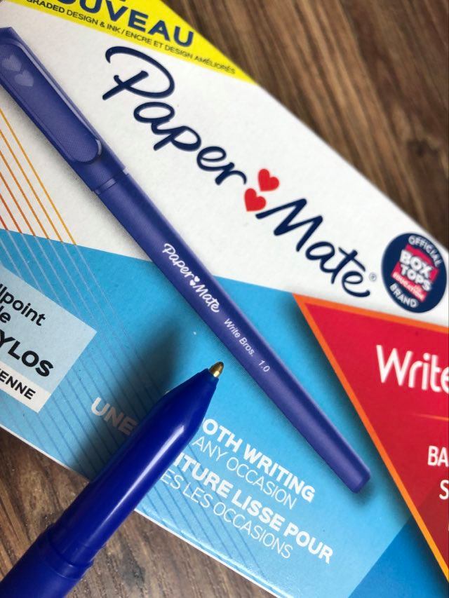 [HCM]COMBO 4 BÚT BI PAPER MATE XANH NGÒI NÉT VỪA Write Bros Ballpoint Pens Medium Point (1.0mm) Blue