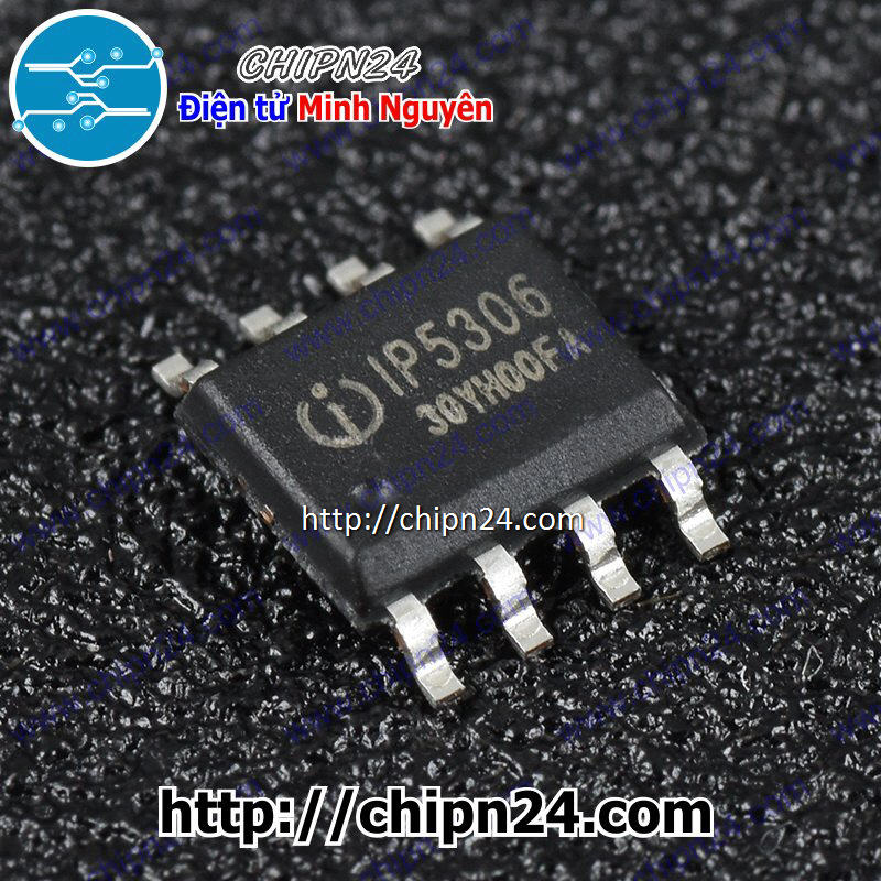 [1 con] (sop) ic dán ip5306 sop-8 (smd)(ip 5306) (ic quản lý dòng sạc và nâng điện áp lên 5.0v cho pin li-ion 3.7v, 2.1a/2.4a)