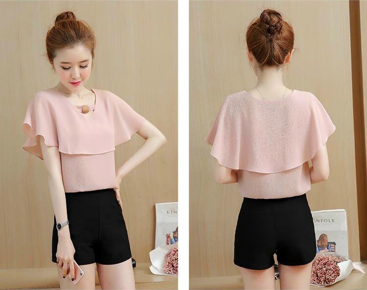 Áo kiểu nữ có vạt choàng fullsize