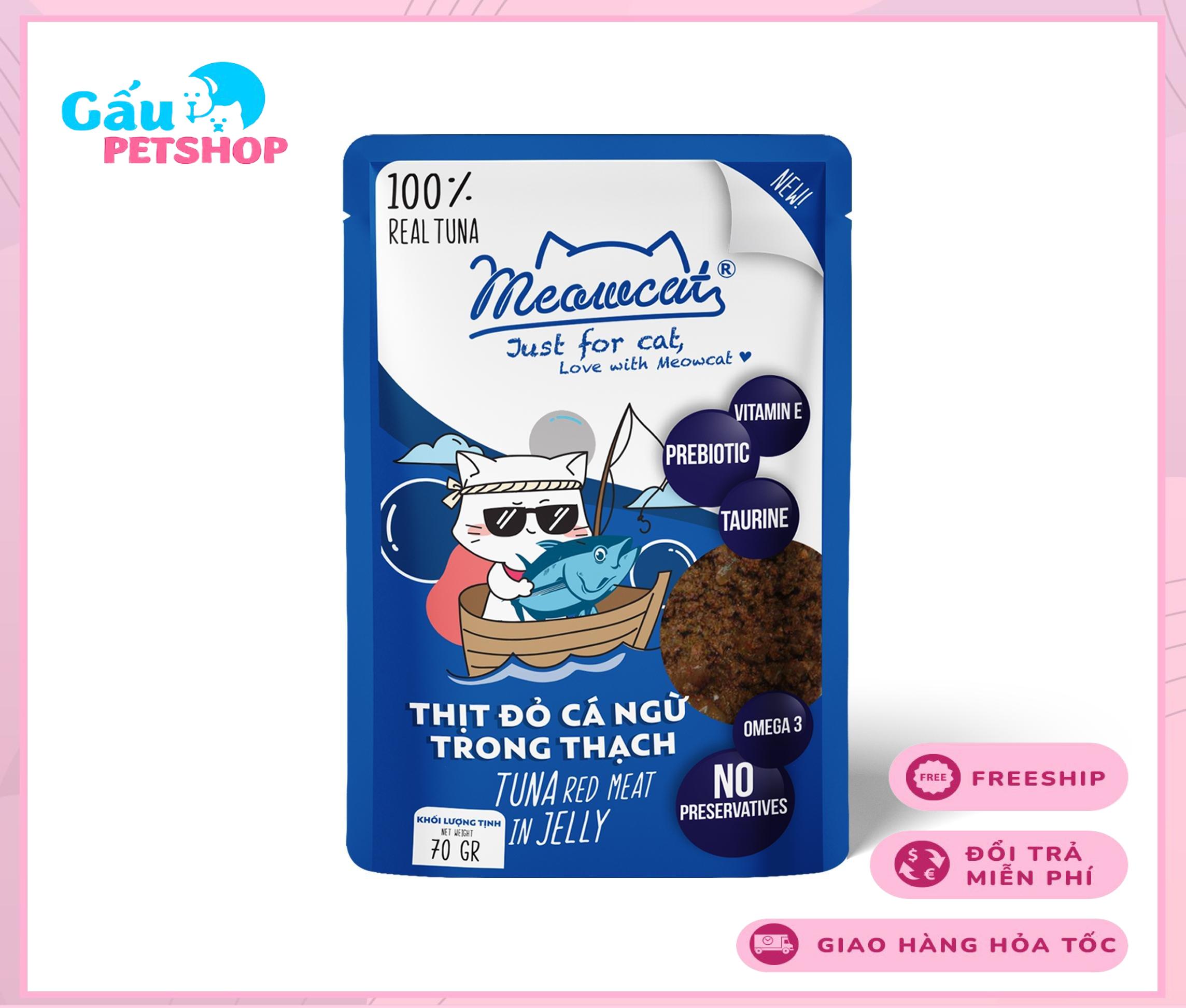 Thức ăn Pate MeowCat cho mèo gói 70g (COMBO 12 GÓI)