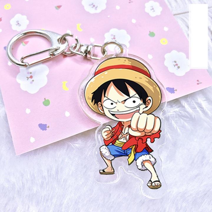 Móc khóa Luffy trong Onepiece mica 2 mặt