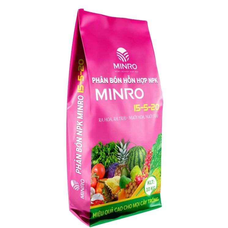 Phân bón npk minro 15-5-20 ra hoa, đậu trái gói 1kg