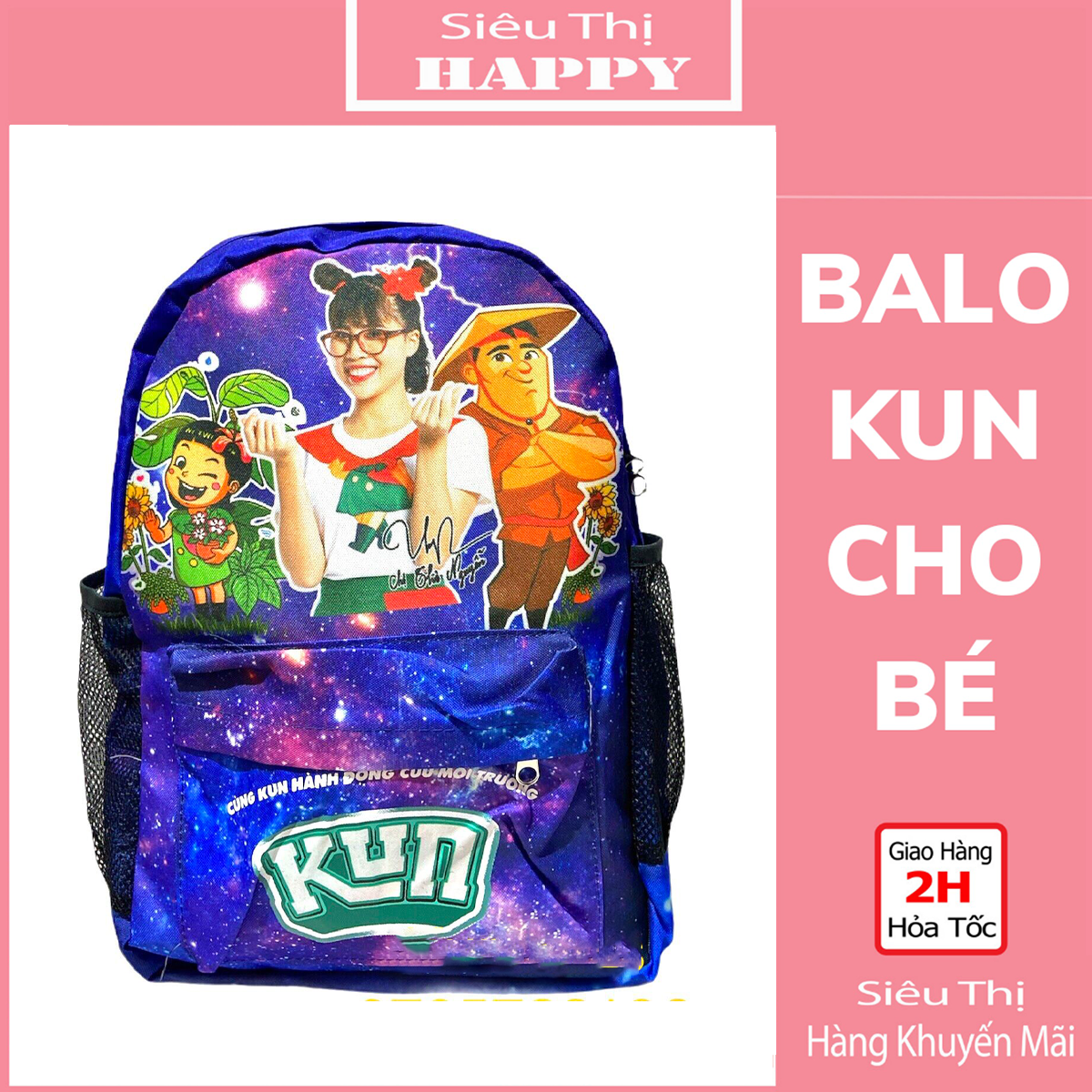 Balo chống gù Kun, balo dạ quang Kun - HKM Kun.