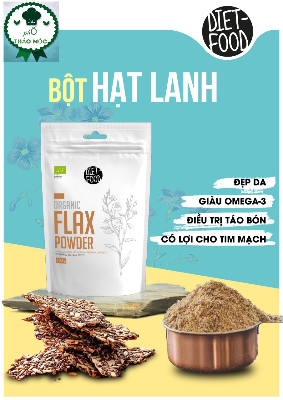 Bột hạt lanh hữu cơ 200g Diet Food
