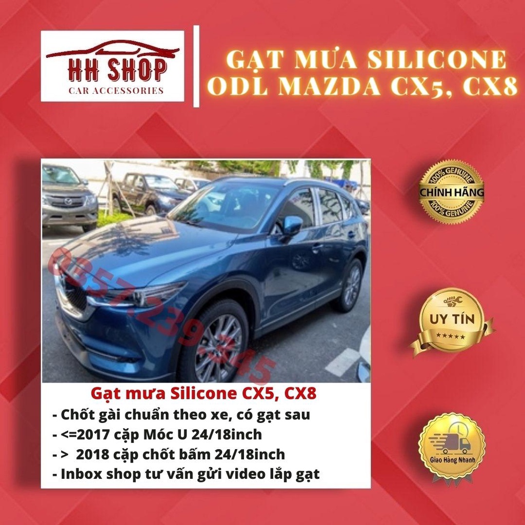Gạt mưa ô tô mazda cx5 cx8 ❗chính hãng❗ gạt mưa silicone odl đài loan đa năng gạt trước - gạt sau theo xe 2000 - 2021