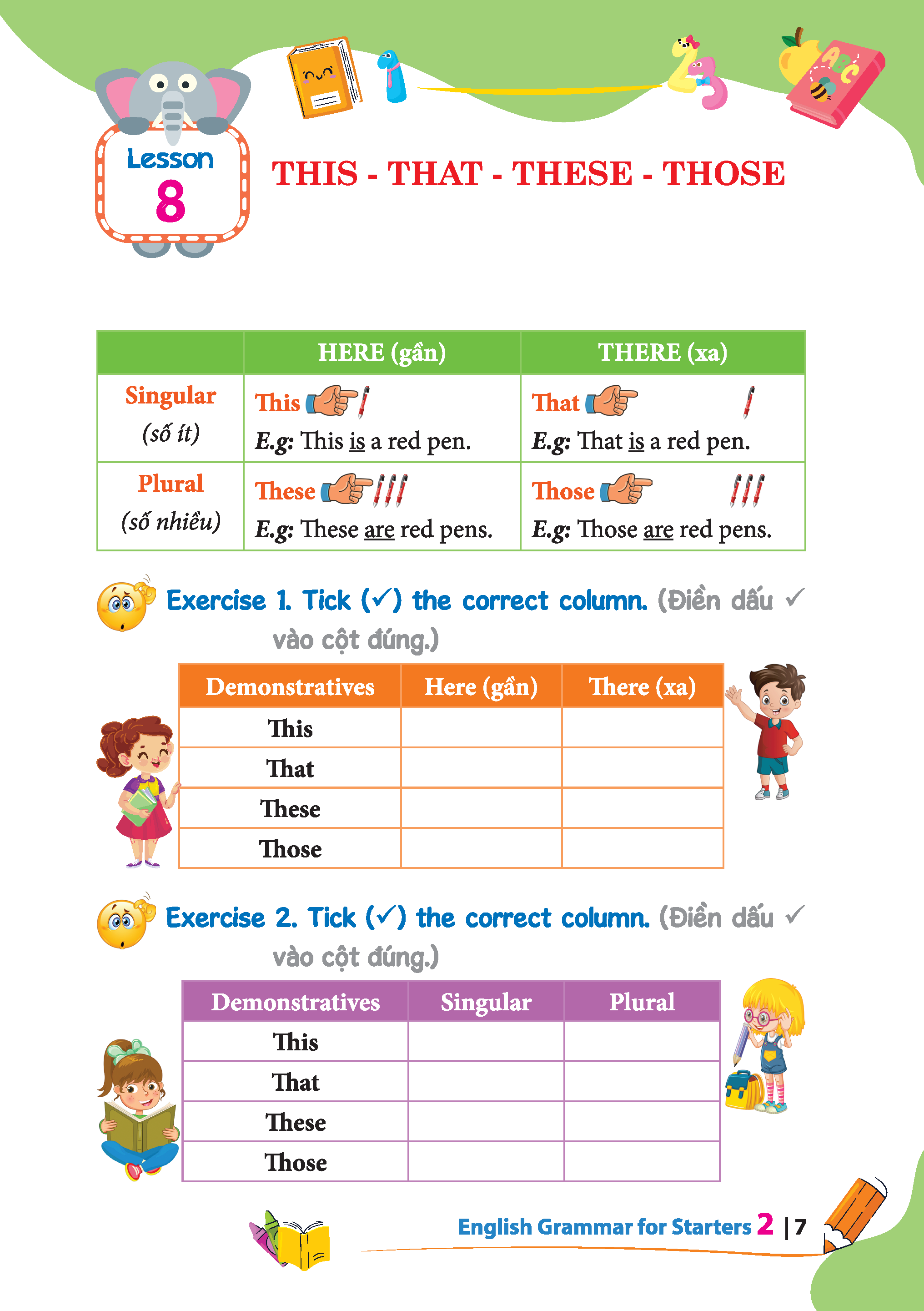 Sách - Combo 2c - English grammar for starters (có đáp án) - trọn bộ