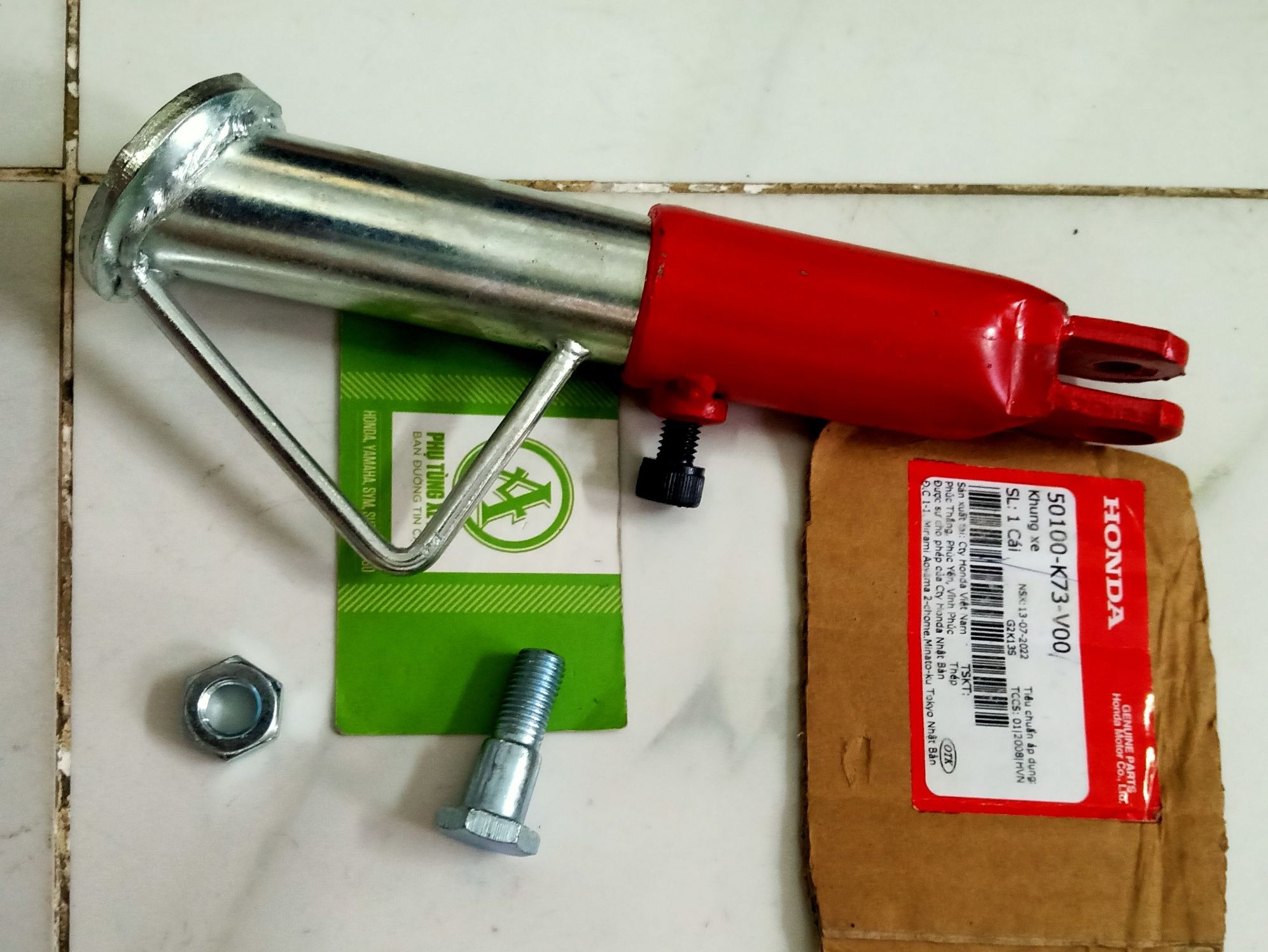 Chân chống nghiêng xe máy co dãn chuyên dùng xe chở hàng nặng ( không bát )