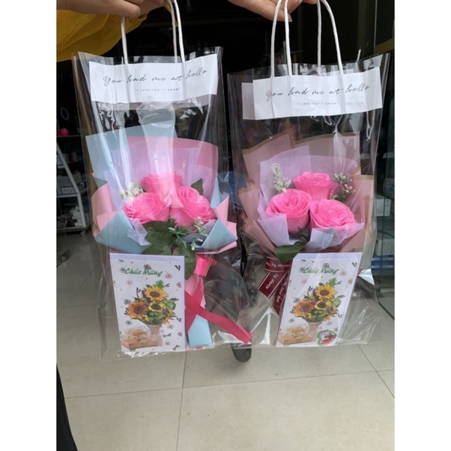 BÓ HOA SÁP NHŨ - HOA SÁP 3 BÔNG