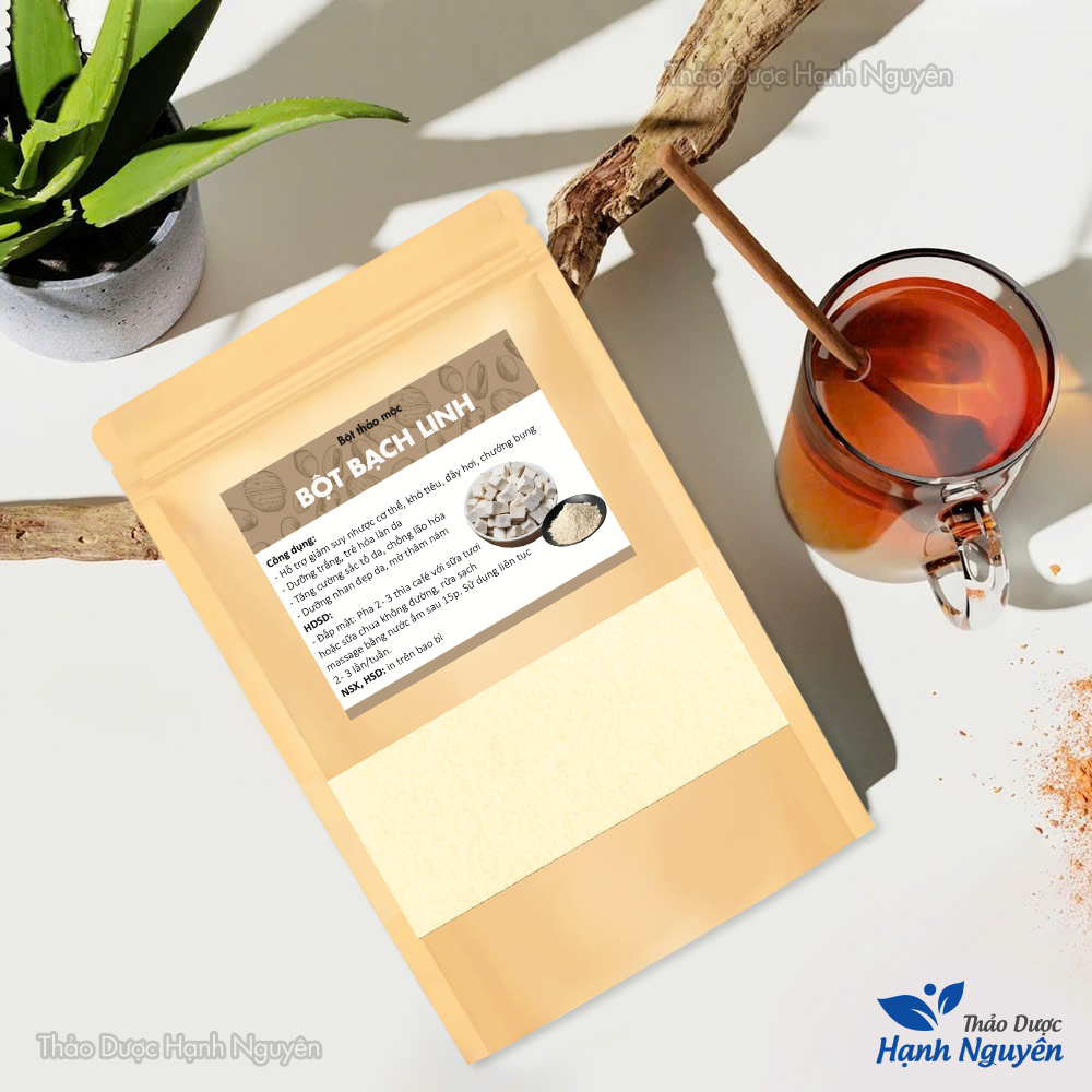 White Linh Powder 100g, Pure White Linh, Facial Mask, Helps Whiten Skin, Reduce Dark Spots, and Prevent Aging