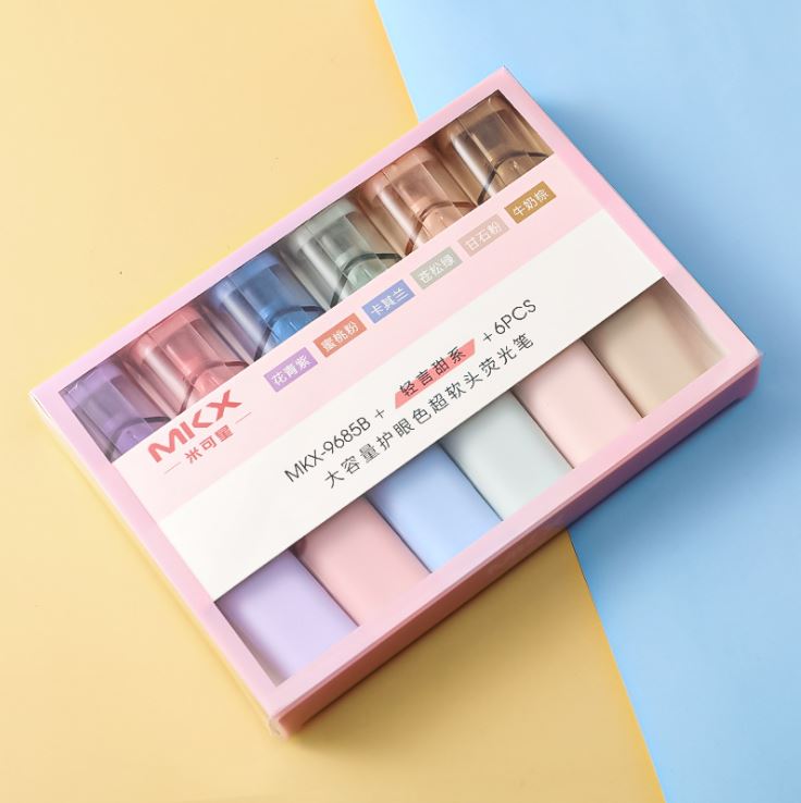 Set 6 bút dạ quang/ highlight MKX màu Hàn Quốc H170