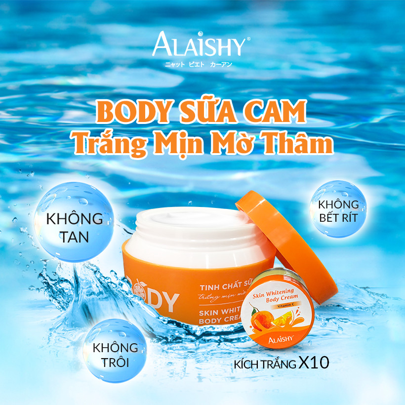 Kem body sữa cam Vitamin C ALAISHY 250gr