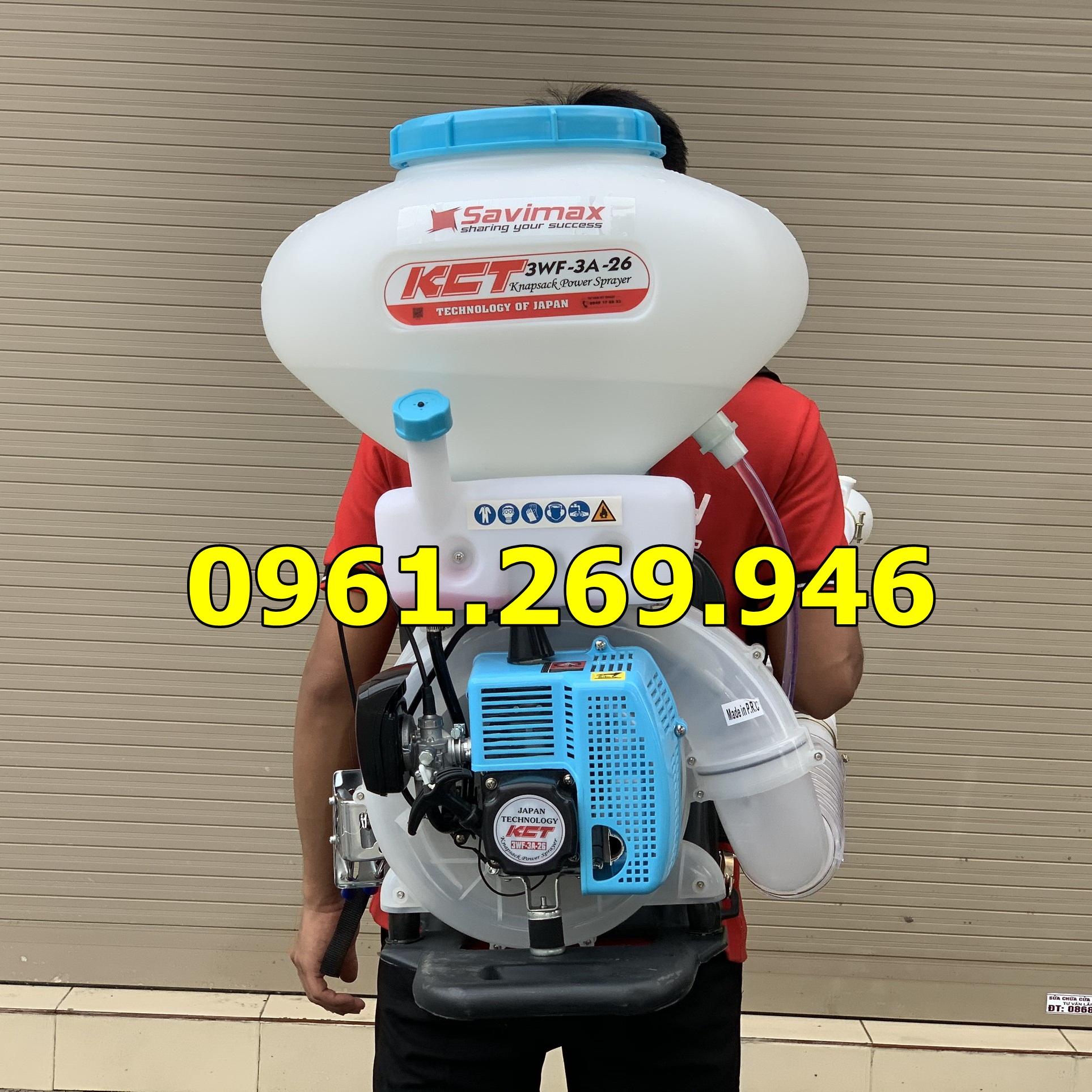 Máy phun hạt, xạ lúa, bón phân KCT 3WF-3A-26