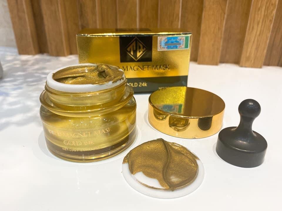 MẶT NẠ NAM CHÂM VÀNG 24K- QLADY(Tặng kèm 1 hủ cao mụn sâm vàng và 1 cục hút) CHÍNH HÃNG