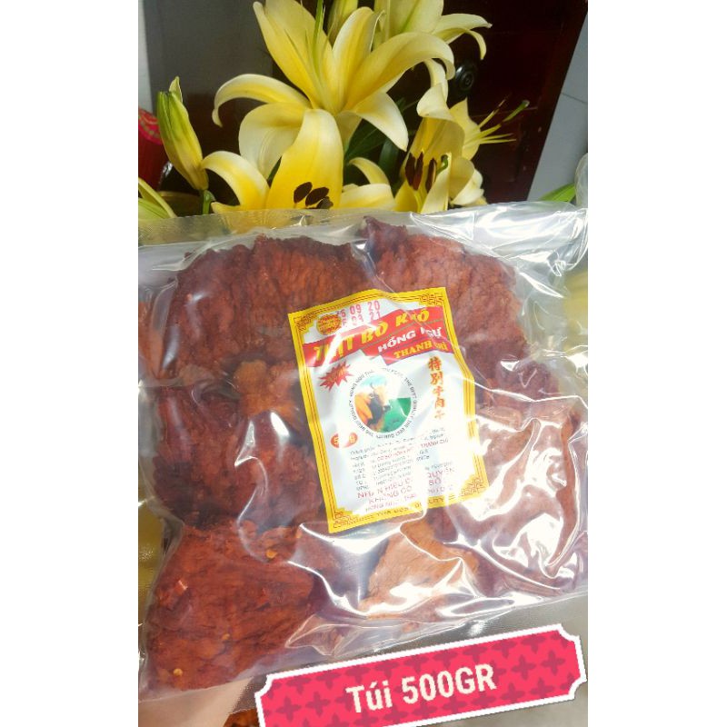 1kg*Khô bò giòn hồng ngự (miếng lớn)