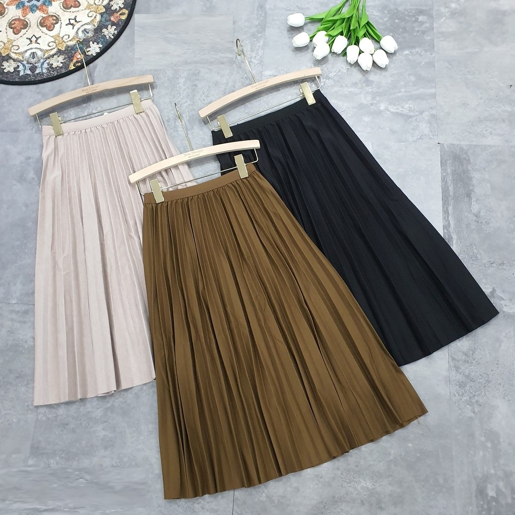 Chân váy xếp ly dáng dài ÁNH NHŨ (Hàng đẹp)