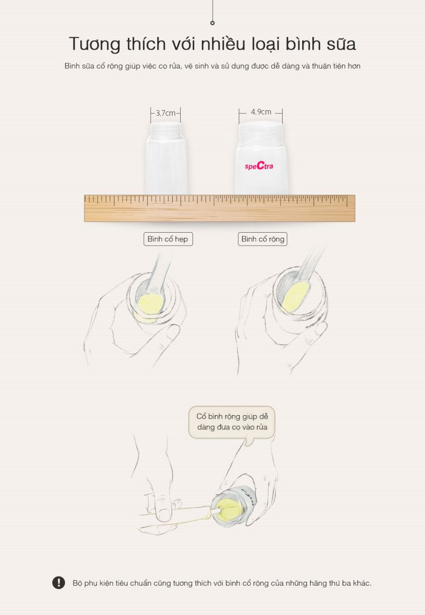 BỘ 2 BÌNH TRỮ SỮA PP CỔ RỘNG SPECTRA 160ML
