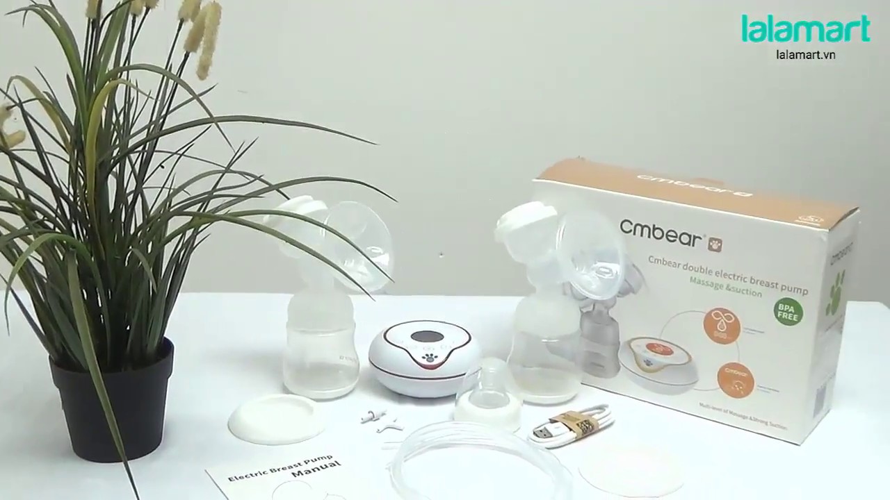 [BH 12 tháng] Máy hút sữa điện đôi CMBEAR cao cấp 9 cấp độ mạnh (cm bear)