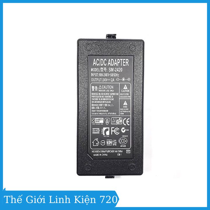 Nguồn Adapter 24V 2A 5.5*2.1 - BH 06 Tháng