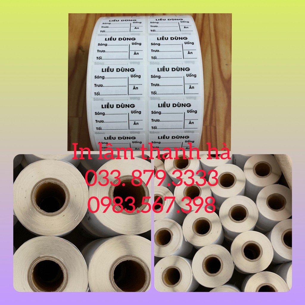 Tem dán nhà thuốc - chia liều dùng 2000 tem/cuộn