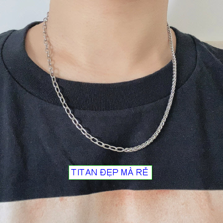 Eye pendant chain male titanium wire type 2 eyelets-commitment 1 Đổi 1 if rust