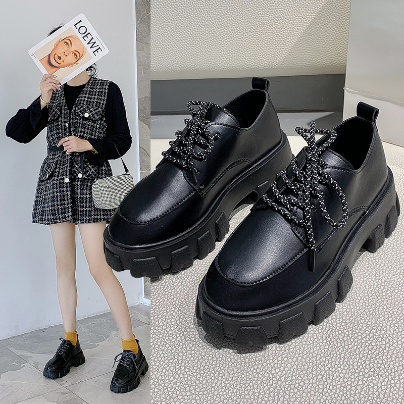 Giày Oxford nữ ulzzang đế cao mũi tròn đế 5cm