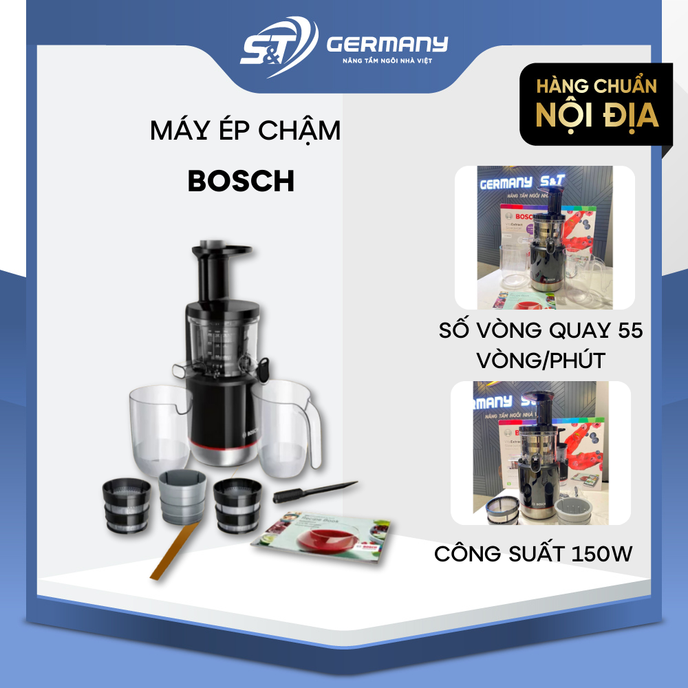 Máy ép chậm trái cây, hoa quả bosch mesm731m nội địa đức, ép kiệt nước hiện đại mới nhất | gst electronic 380018