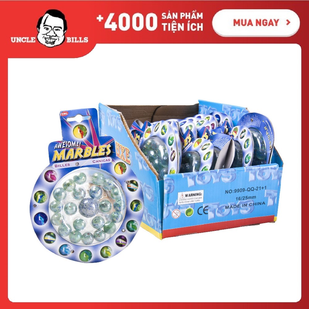Hộp bi 21 viên Uncle Bills TM0002 (Nhiều màu)