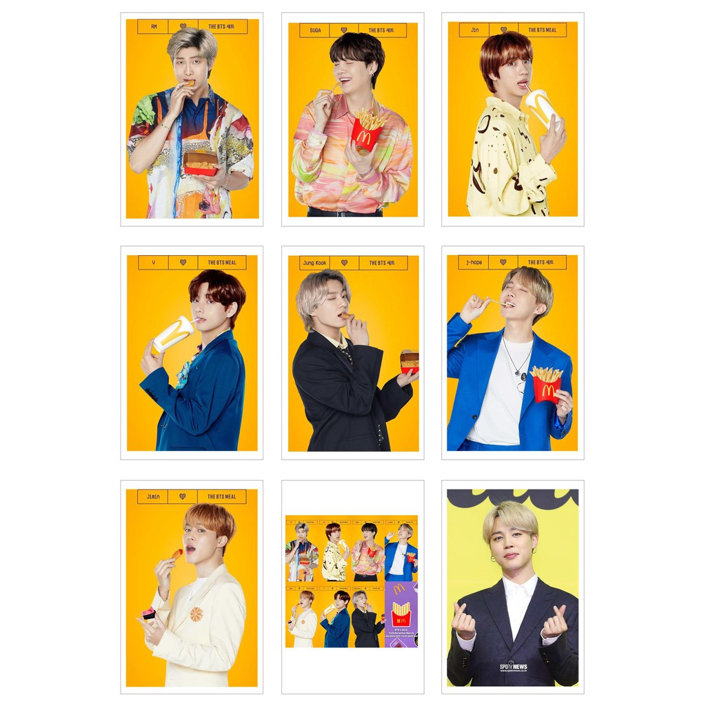 [Ép Lụa] Lomo Card 54 Ảnh BTS - BUTTER photo sketch