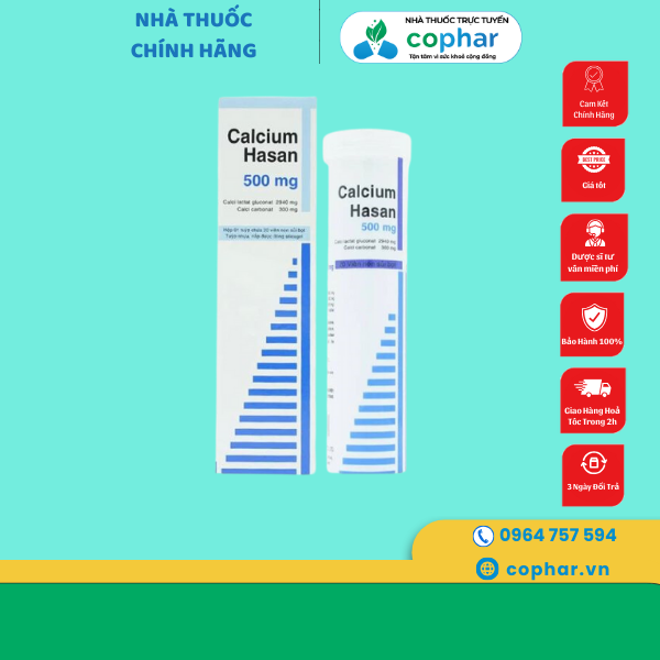 CALCIUM HASAN 500MG 20 Viên