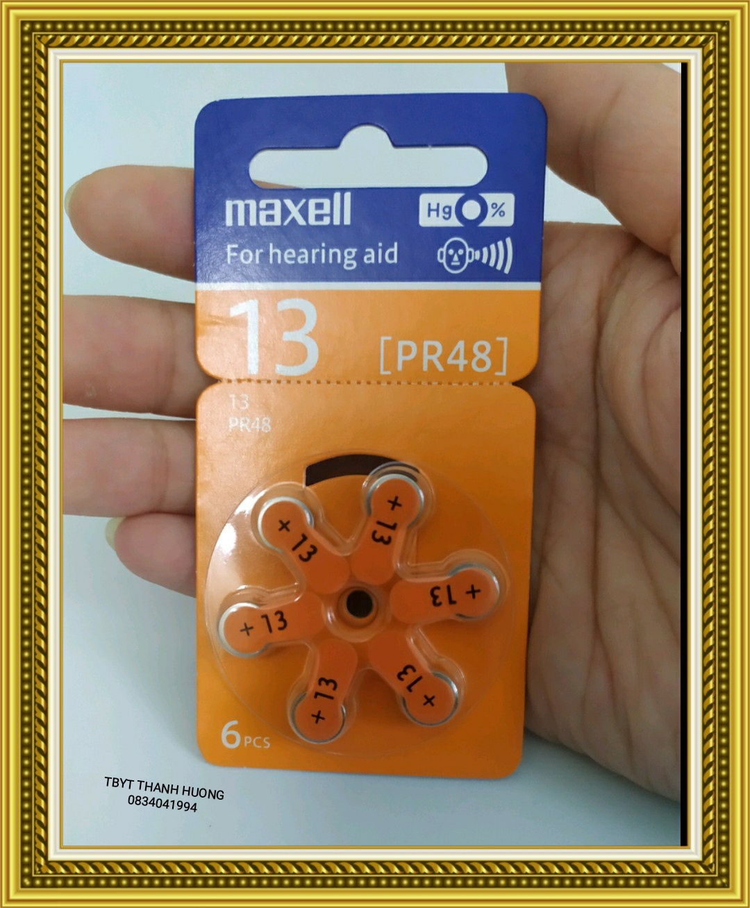 Pin trợ thính 13 PR48 Maxell vỉ 6 viên