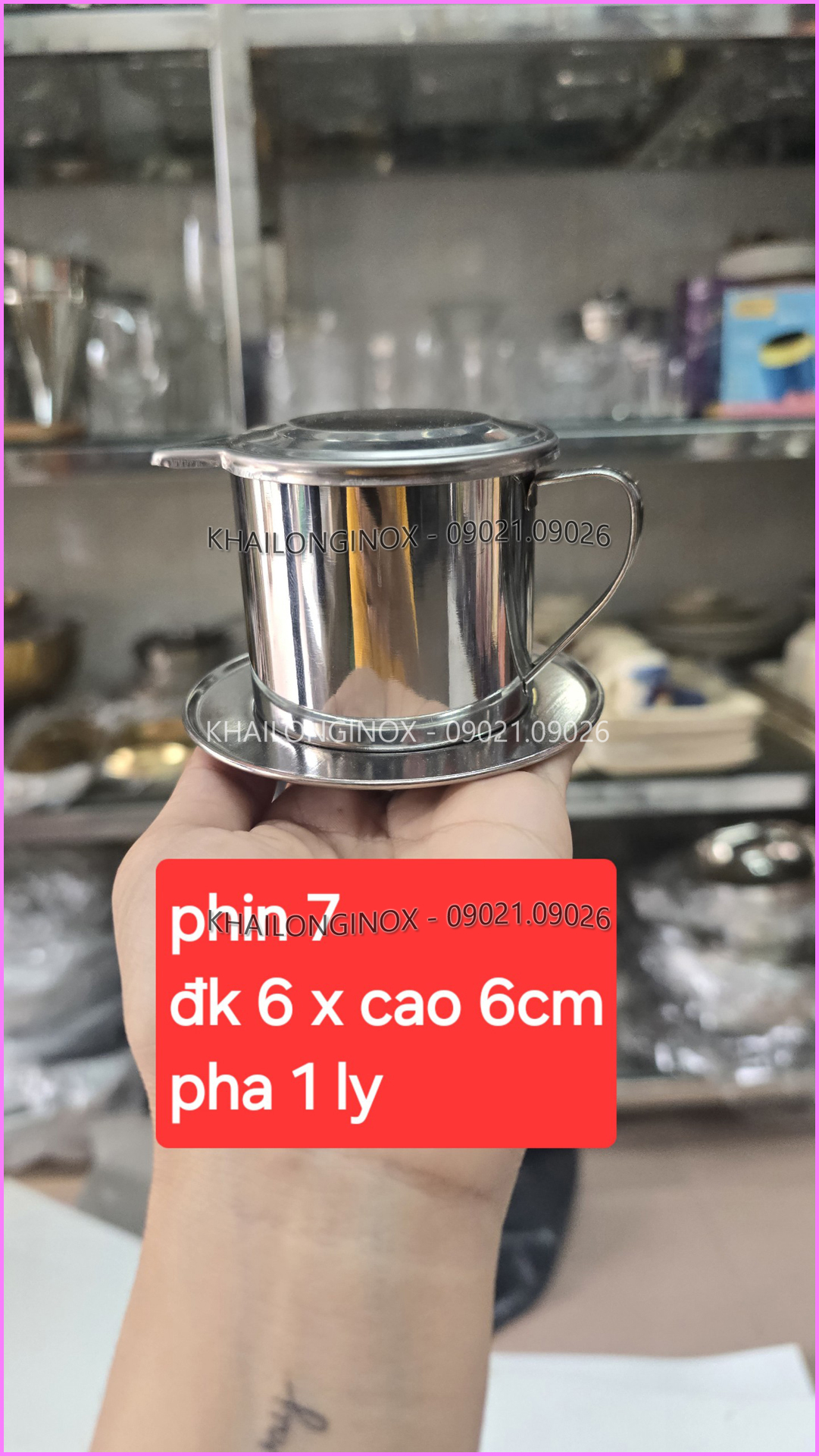 PHIN PHA CÀ PHÊ INOX 7,8,9,10