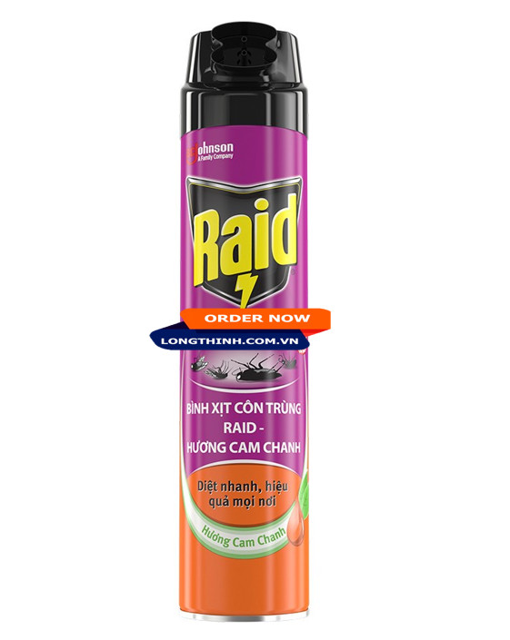 [HCM] Xịt côn trùng Raid hương cam & chanh 600ml