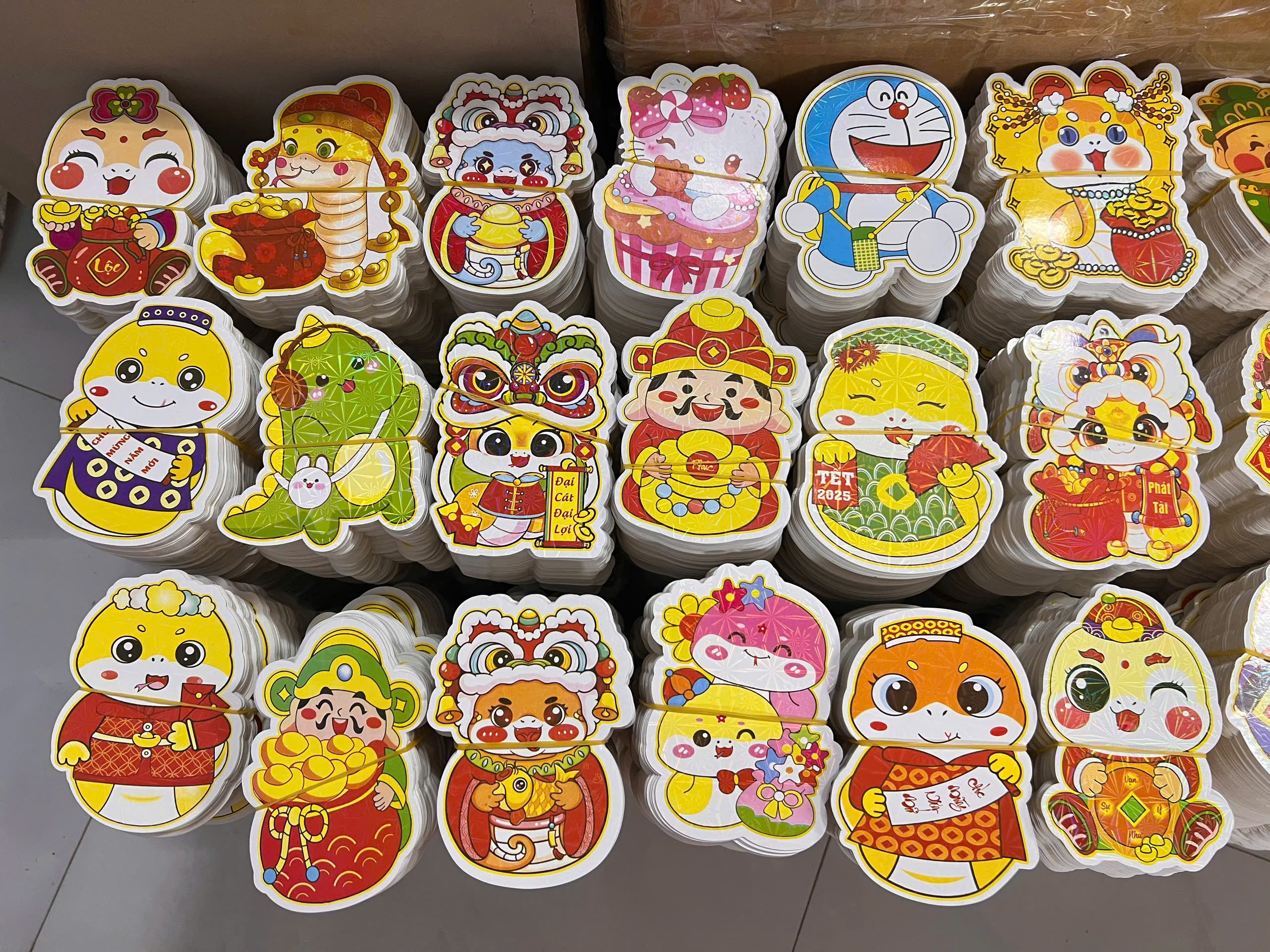 Combo 50 bao lì xì chibi phản quang mẫu 2025