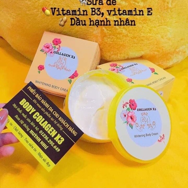 [HCM]Kem body collagen x3 siêu trắng chuẩn công ty