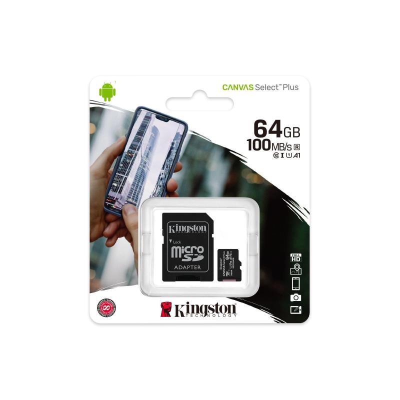 [HCM]Thẻ microSDXC Kingston Canvas Select Plus 100mb -  64GB