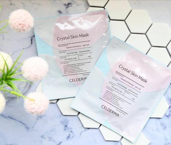 [HCM]Mặt Nạ Thạch Anh Hàn Quốc ( Celderma Crystal Skin Mask ) Full hộp 10 miếng