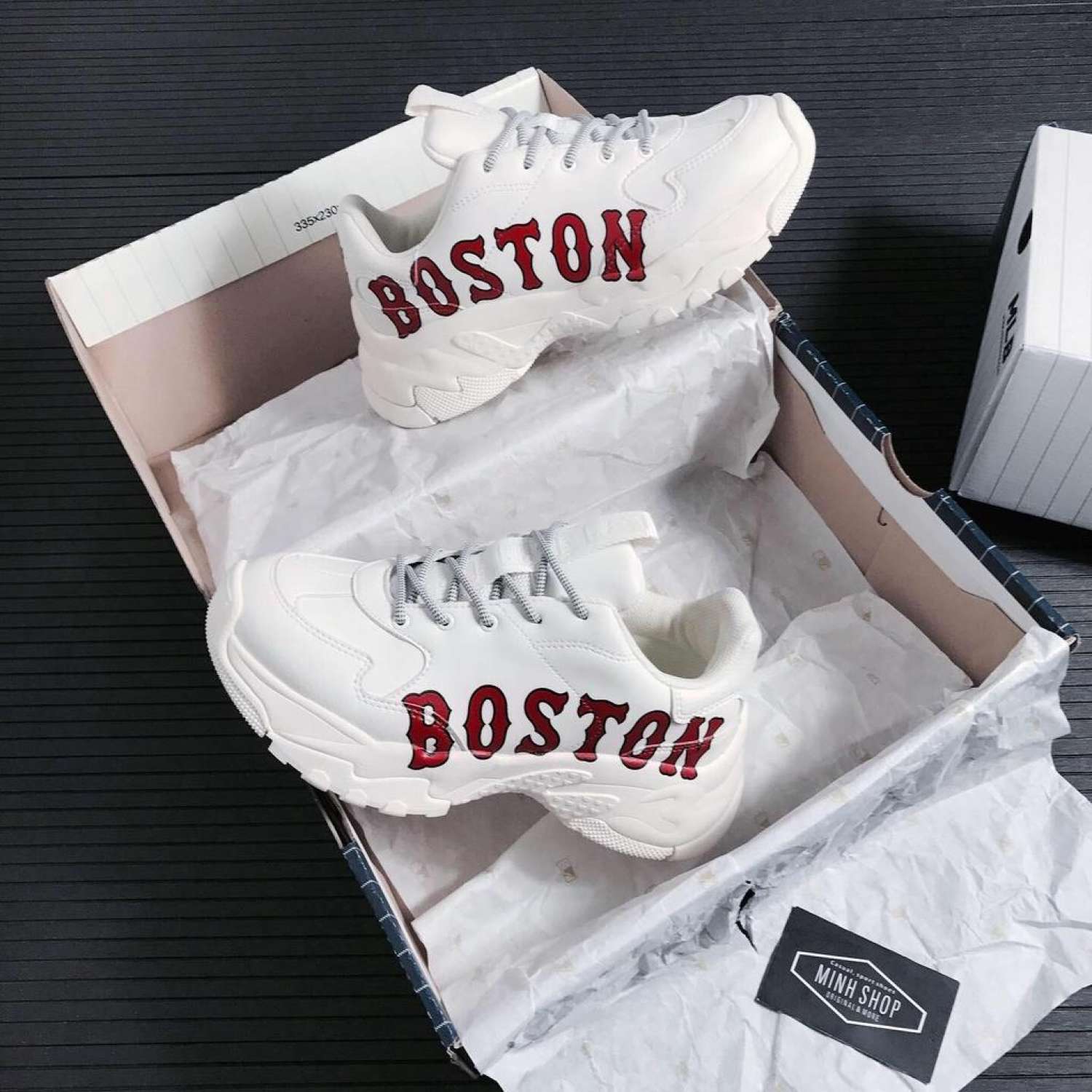 Giày thể thao MLB Boston Giày sneaker độn đế kiểu dáng hàn quốc cool ngâu cực đẹp, mlb Boston thumbnail