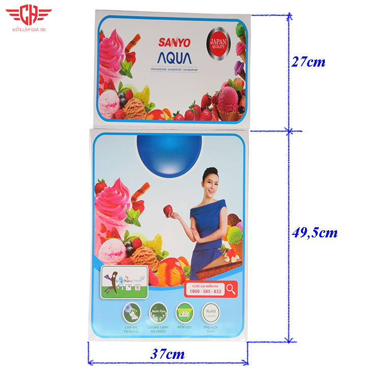 tem dán tủ lạnh sanyo aqua mẫu 3