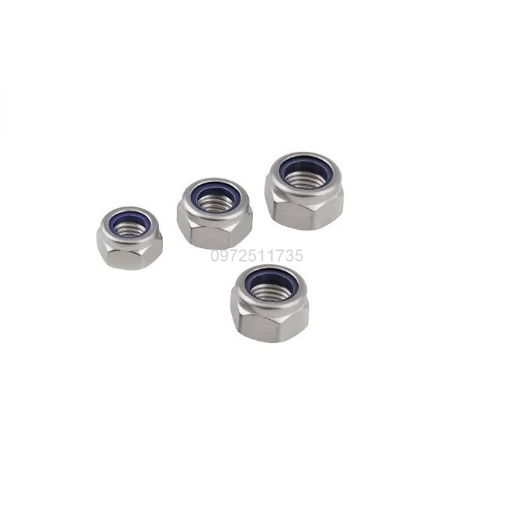 Đai ốc hãm chống trượt, tán keo M5-M12