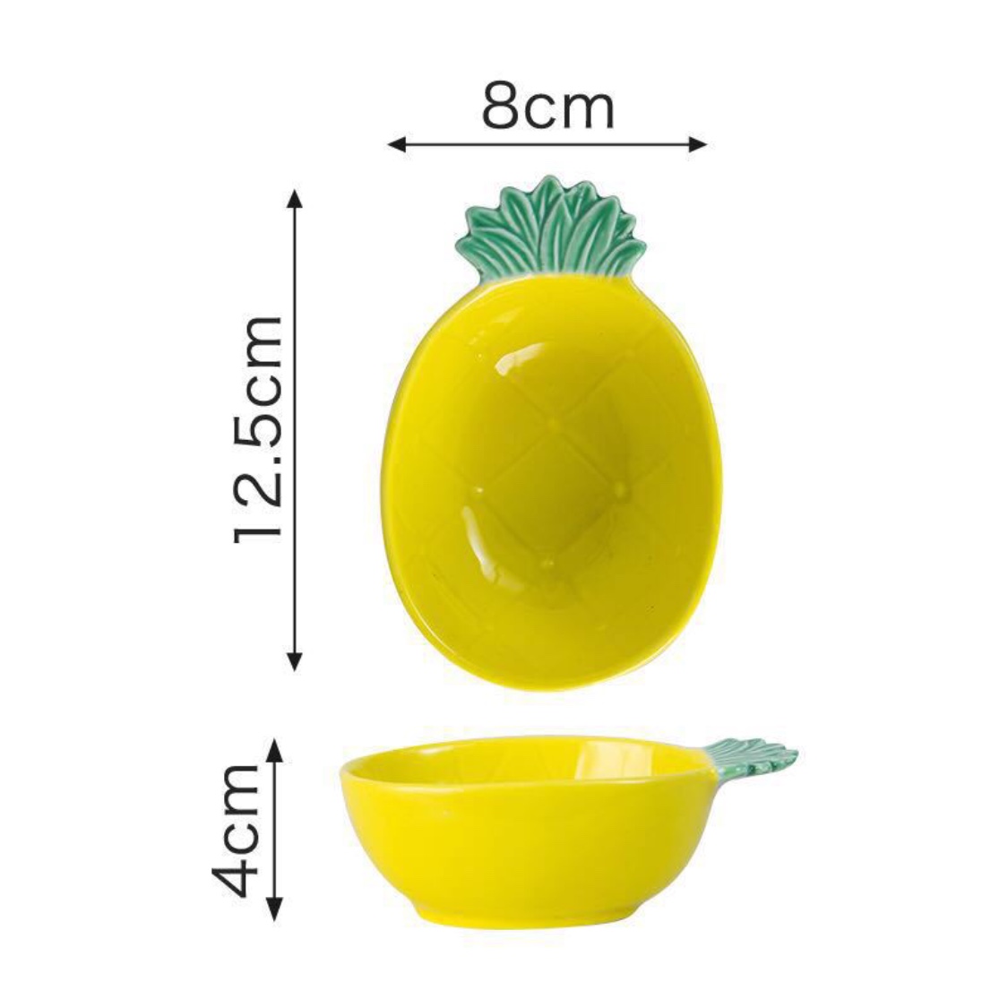 Chén ăn dặm gốm sứ, chén gia vị hình củ quả dễ thương