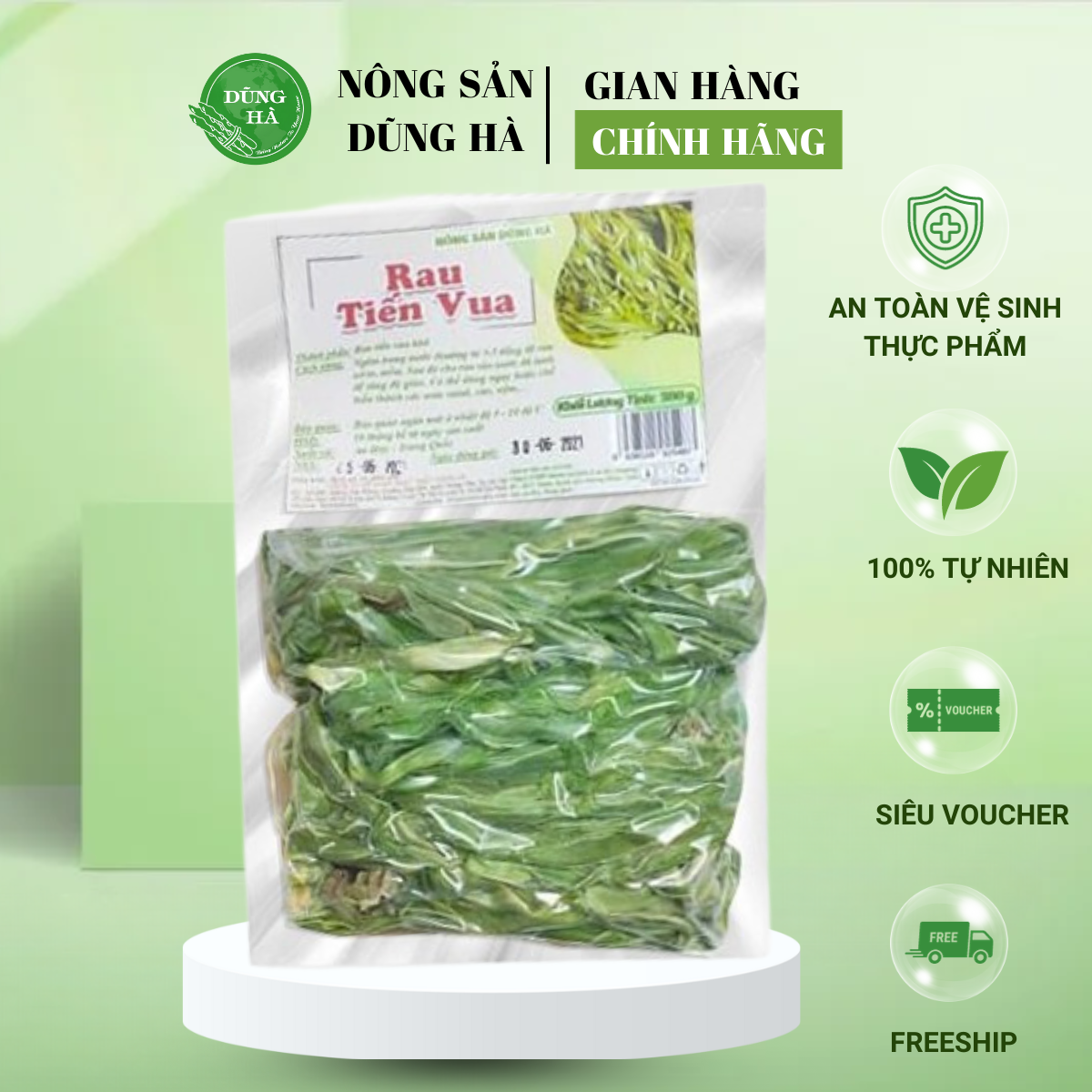 [HÀNG KIỂM ĐỊNH] Rau tiến vua - Rau cần biển khô loại 1 hút chân không  xanh, giòn, ngon chất lượng