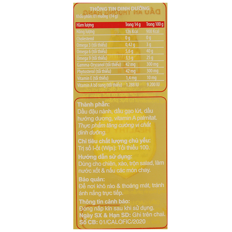 Dầu Ăn Neptune Light Chai 1 Lít