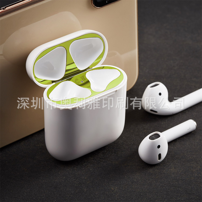 🔝 Miếng Dán Kim Loại Bảo Vệ Airpod 1 2 Chống Bụi Bẩn Hộp Sạc Tai Nghe Bluetooth Airpod  ▄▀▄▀▄▀