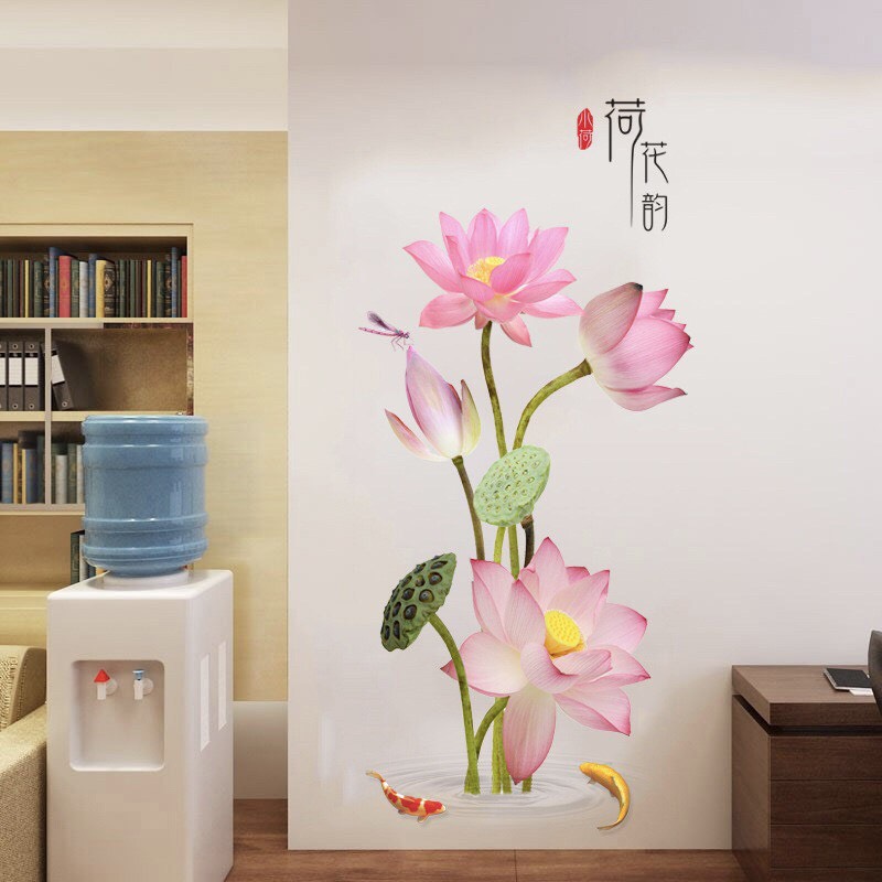 Decal Dán Tường Hoa Sen